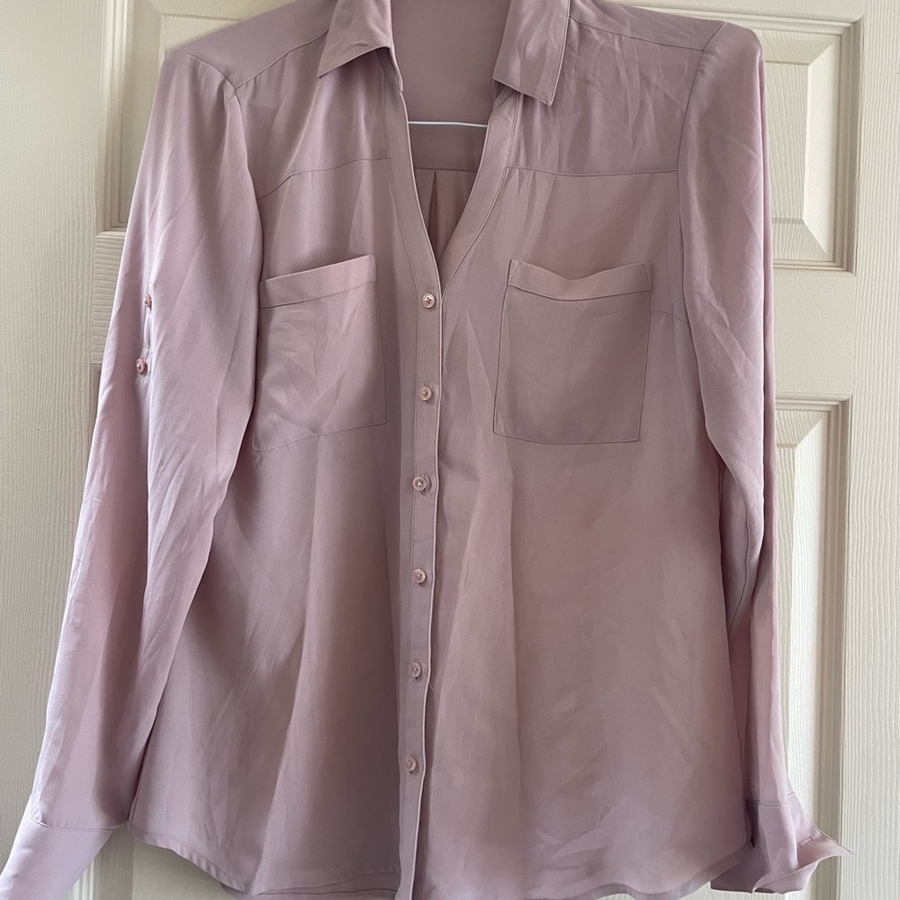 Express Blush Button-Up Shirt